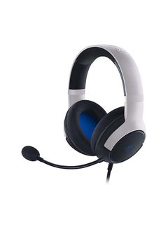 RAZER Razer Kaira X Wired Headset for Playstation 5, PC, Mac & Mobile Devices - Triforce 50mm Drivers, HyperClear Cardioid Mic, Flowknit Memory Foam Ear Cushions, On-Headset Controls - White/Black  - Image 1