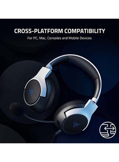 RAZER Razer Kaira X Wired Headset for Playstation 5, PC, Mac & Mobile Devices - Triforce 50mm Drivers, HyperClear Cardioid Mic, Flowknit Memory Foam Ear Cushions, On-Headset Controls - White/Black  - Image 2
