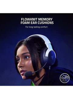 RAZER Razer Kaira X Wired Headset for Playstation 5, PC, Mac & Mobile Devices - Triforce 50mm Drivers, HyperClear Cardioid Mic, Flowknit Memory Foam Ear Cushions, On-Headset Controls - White/Black  - Image 3
