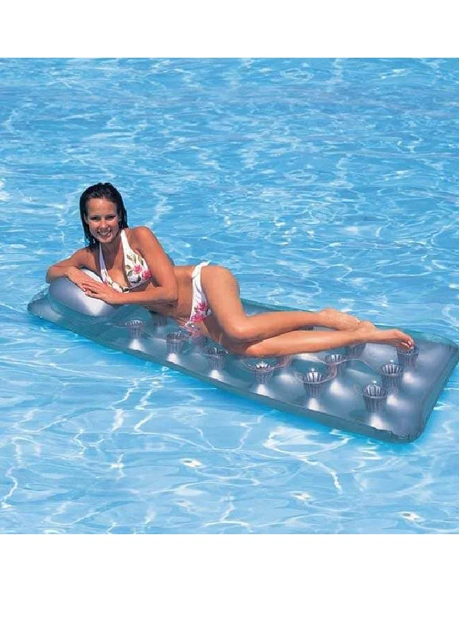 بست واي Inflatable Metal Tech Pool Lounge With Repair Patch 1.88 x 0.71meter