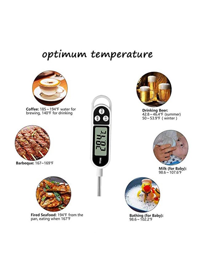 Generic - Digital Instant Read Meat Thermometer White 2.00 x 7.00 x 0.05cm - Image 1