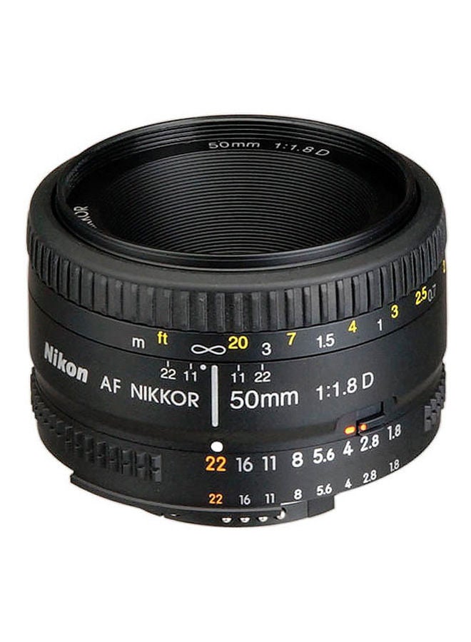 Nikon - AF Nikkor 50mm f/1.8D Lens For Nikon Black - Image 1