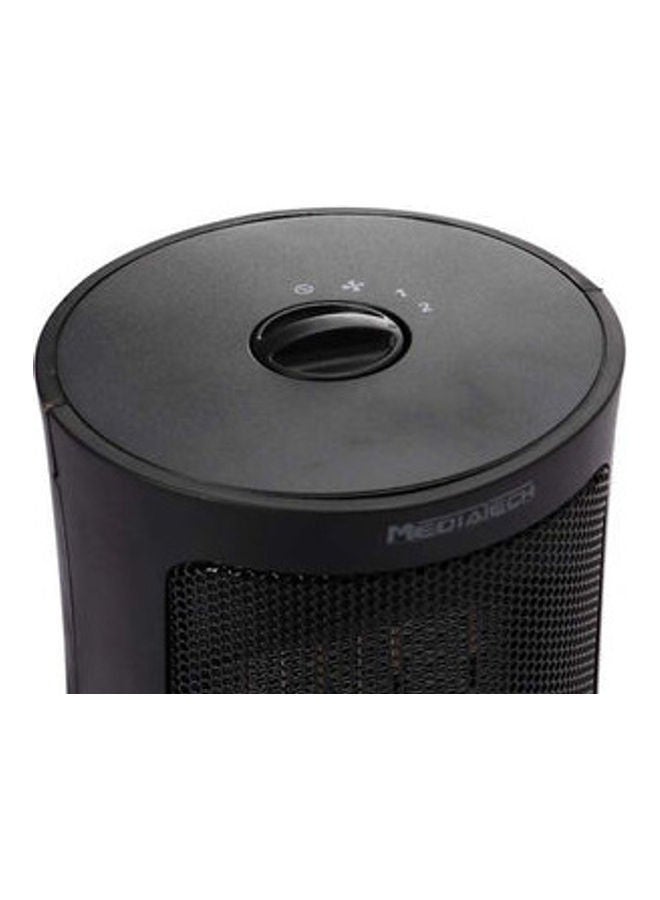 Mediatech Electric Ceramic Heater, 2 heat settings, 2 Fan Speed setting, over heat protection Thermostat - 1500 W MT-002 Black  - Image 3