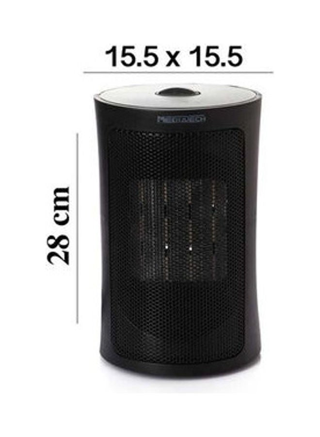Mediatech Electric Ceramic Heater, 2 heat settings, 2 Fan Speed setting, over heat protection Thermostat - 1500 W MT-002 Black  - Image 2