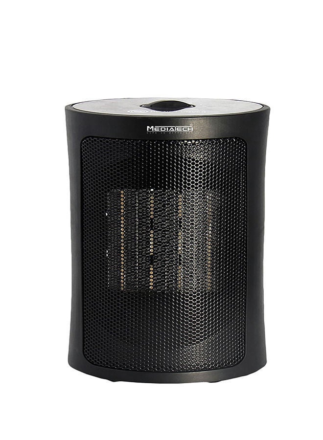 Mediatech Electric Ceramic Heater, 2 heat settings, 2 Fan Speed setting, over heat protection Thermostat - 1500 W MT-002 Black  - Image 5