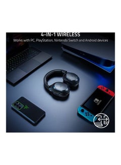 RAZER Razer Barracuda X Wireless Multi-Platform Gaming and Mobile Headset (2021 Model): 250g Ergonomic Design - Detachable HyperClear Mic - 20 Hr Battery - Compatible w/PC, PS5, Switch, & Android - Black  - Image 2