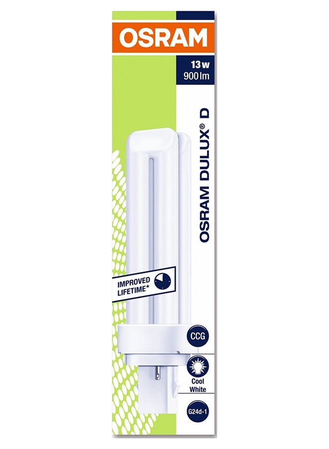 Osram Dulux D Home Decorative Durable Fluorescent Lamp With Plug-in Base - 13 W, 900lm, Pack Of 3 white 25.4 x 25.4 x 25.4cm  - Image 2
