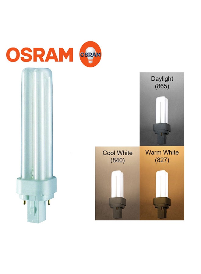 Osram Dulux D Home Decorative Durable Fluorescent Lamp With Plug-in Base - 13 W, 900lm, Pack Of 3 white 25.4 x 25.4 x 25.4cm  - Image 3