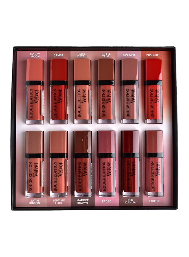 روز بيري مجموعة ملمع شفاه مات مريح يدوم طويلاً من 12 قطعة متعدد الألوان - Image 2