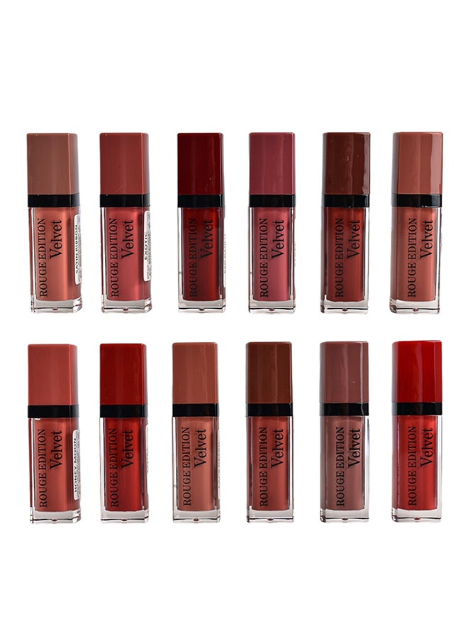 روز بيري مجموعة ملمع شفاه مات مريح يدوم طويلاً من 12 قطعة متعدد الألوان - Image 3