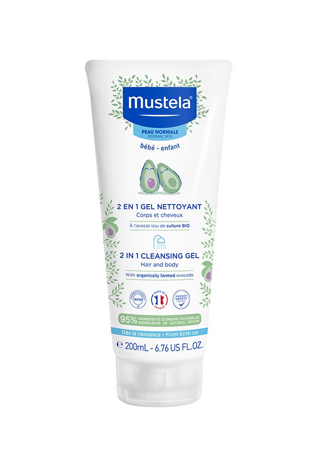 Mustela - 2-In-1 Avocado Cleansing Gel 200ml - Image 1