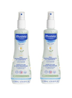 Mustela Pack Of 2, Hair styler And Skin freshener with Organic Chamomile Water 