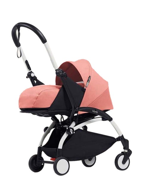 YOYO Plus Complete Stroller Set - White Frame With Newborn Pack, 0+ Months - Ginger