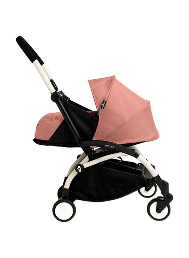YOYO Plus Complete Stroller Set - White Frame With Newborn Pack, 0+ Months - Ginger