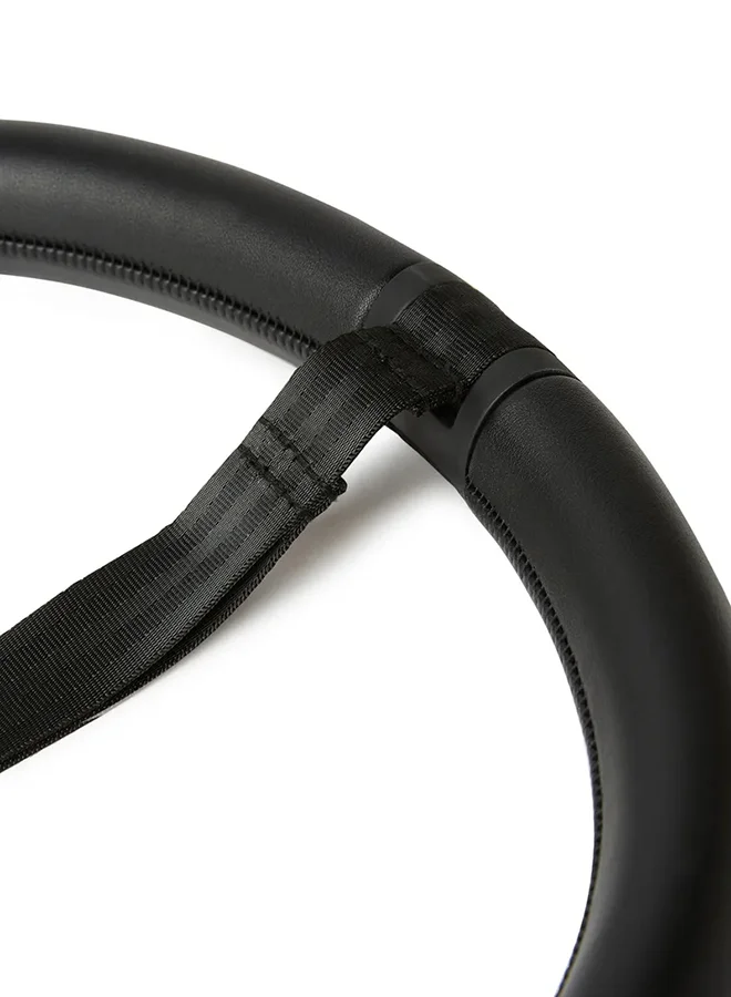 BABYZEN Yoyo Stroller Handle Bar Ultra Tear - Resistant, Faux - Leather Coating Includes Tether Strap Compatible With Yoyo2 And Yoyo+ Stroller S And Prams - Black