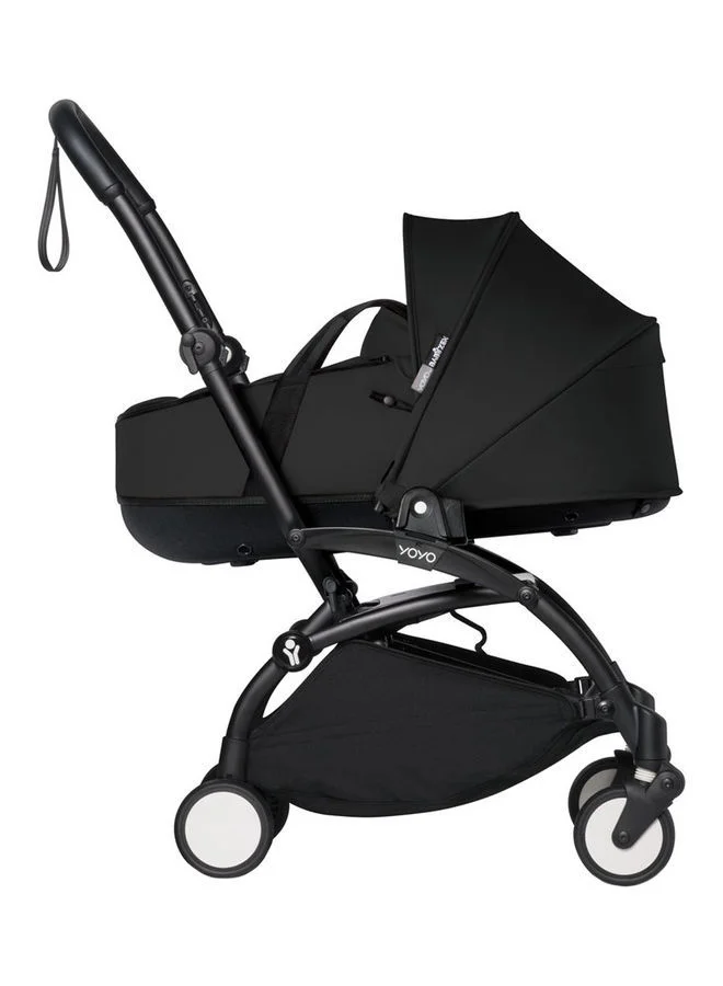 BABYZEN Yoyo 0+ Bassinet, Black Includes Thick Double Mattress, Ventilated Shell And Canopy Requires Yoyo2 Frame
