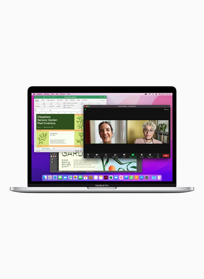 Apple - MacBook Pro 13-Inch Display,Apple M2 Chip With 8-Core CPU And 10-Core GPU, 256GB SSD/Integrated Graphics/Middle East Version English Silver - Image 1