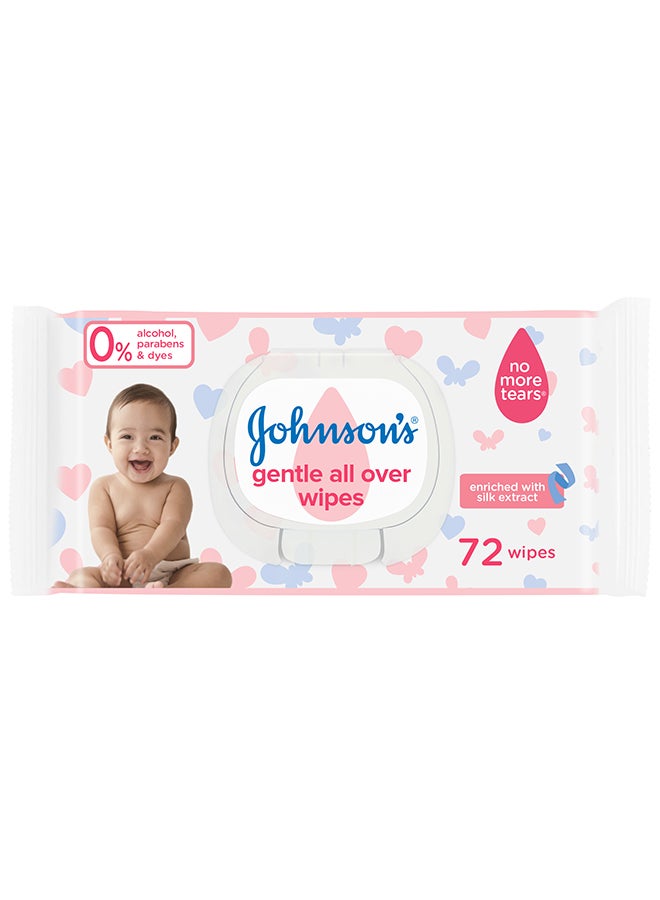 Johnson's Gentle All Over Baby Wipes - 72 wipes - v1655381767/N29905107A_1