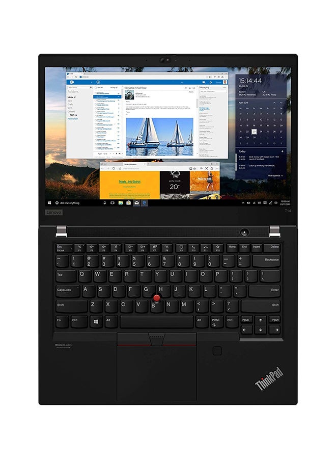 Lenovo ThinkPad T14 Gen 2 20W000T5US Notebook With 14-Inch Display, Core i7 1165G7 Processer/8GB RAM/256GB SSD/Intel UHD Graphics/Windows 10 Pro English Black  - Image 2