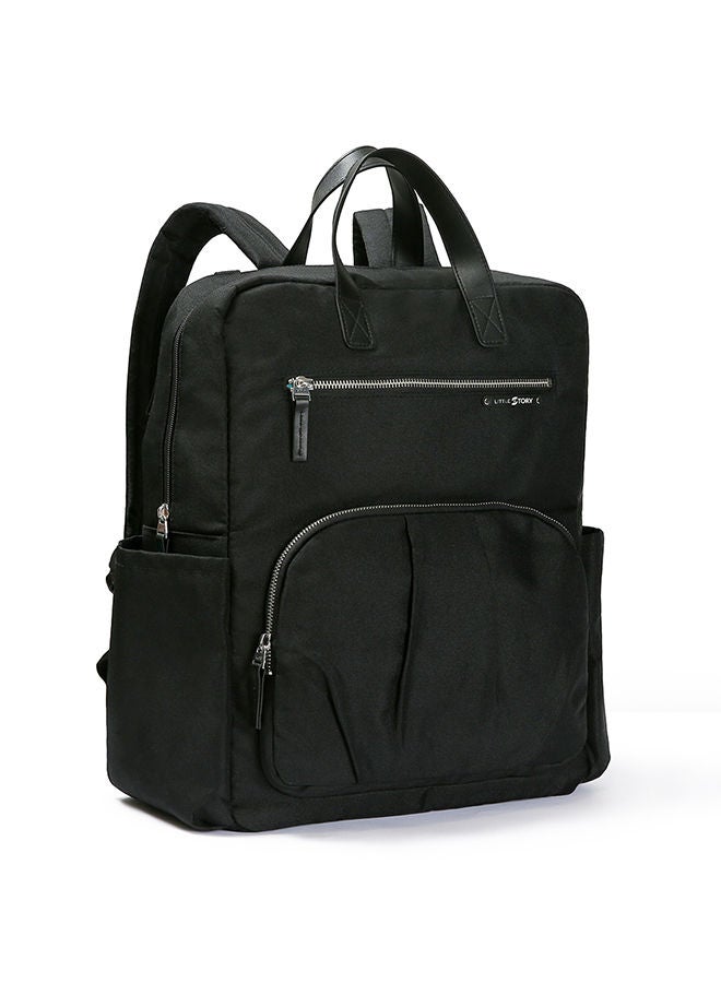 تيكنوم عربة اطفال اس ال دي للسفر، قابلة للطي بيد واحدة، عجلات دوارة، كابينة سفر هوائية، حقيبة حفاضات مانهاتان مع خطافات لعربة الأطفال وبساط تغيير الحفاضات، للأطفال من عمر 0 إلى 3 سنوات، لون اسود - Image 4