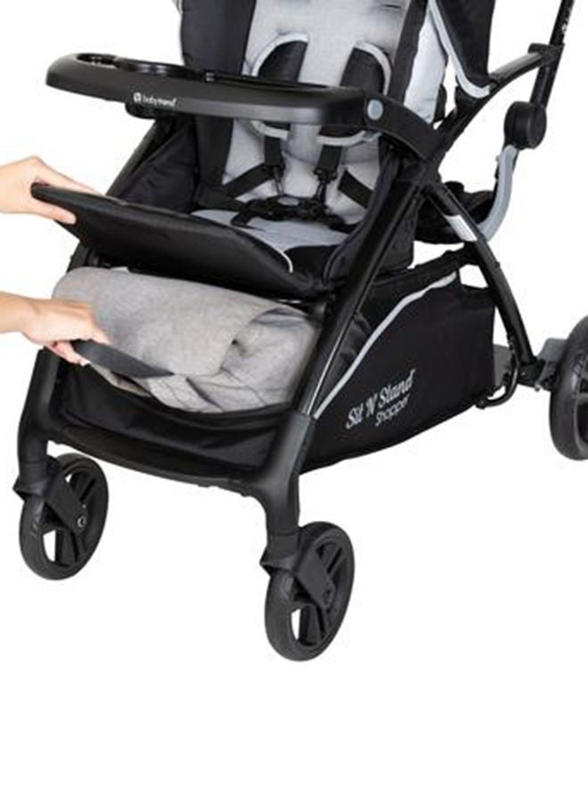 babytrend - Sit N Stand 5-in-1 Travel System 5 Modes Of Use And Extra Long Canopy- Moondust NT27C87A - Image 1
