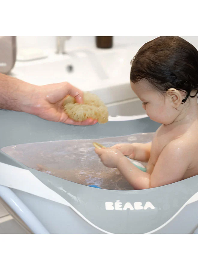 BEABA Baby Bath Non - Slip And Comfortable Ergonomic Multi - Functional Soft Flexible Material Drain Plug Camele'O Made In France Grey 1 Unite (Lot De 1) 920352