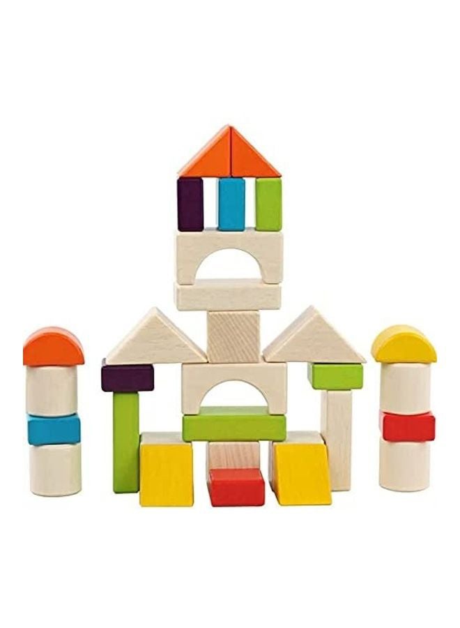 بيبي لاف 30 قطعة من مكعبات البناء الخشبية لتمييز الأشكال وممارسة الألوان 21x15.2x4.5سم - Image 3