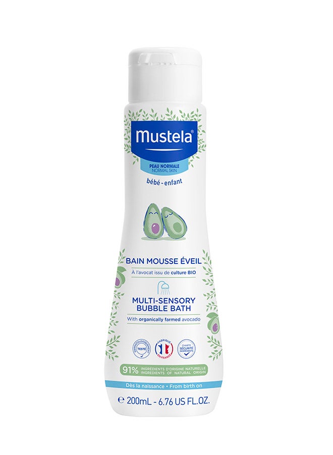 Mustela Multi-Sensory Baby Bubble Bath With Organically Farmed Avocado, 200ml - 3504110000000  - Image 1