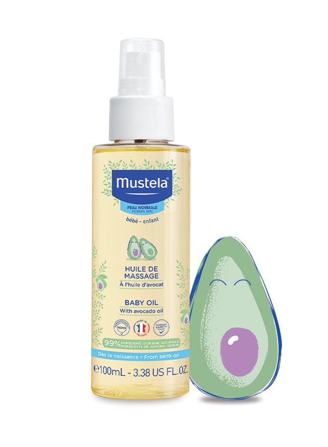 Mustela - Hypoallergenic Baby Massage Oil With Avocado Oil, 100ml - Image 1