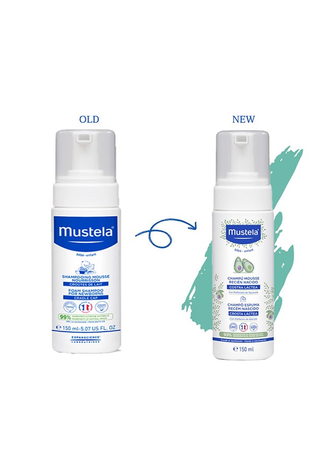 Mustela - Natural Origin Foam Shampoo With Avocado Polyphenols for Newborns, 150ml - Image 1