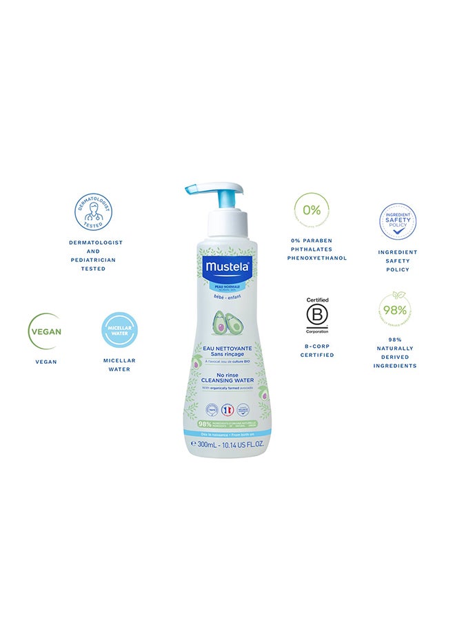 Mustela - Baby No Rinse Cleansing Water - 300 ml - Image 1