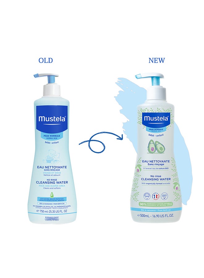 Mustela - Baby No Rinse Cleansing Water - 300 ml - Image 1