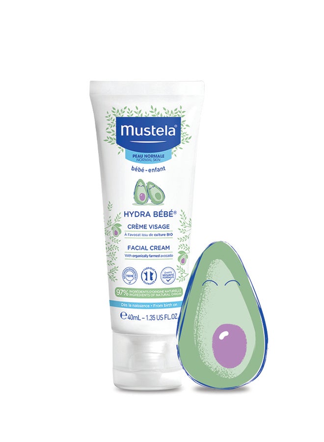 Mustela - Hydra Bebe Facial Cream With Farmed Avocado, For Normal Skin 40ml - Image 1