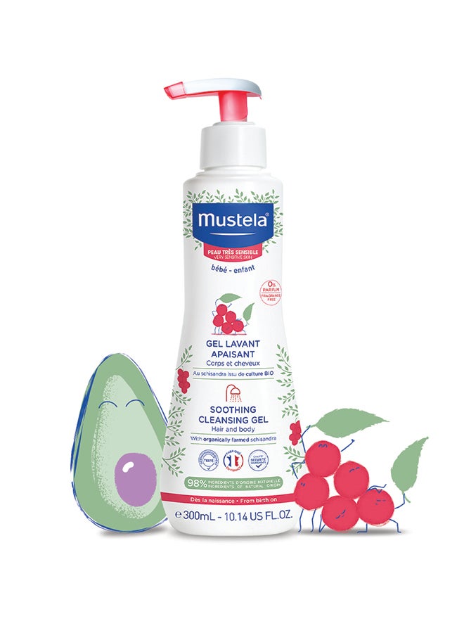 Mustela Baby Soothing Cleansing Gel For Hair And Body, 300ml  - Image 3