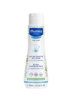 Mustela No Rinse Cleansing Milk with Farmed Avocado for Baby, 200ml  - Image 1
