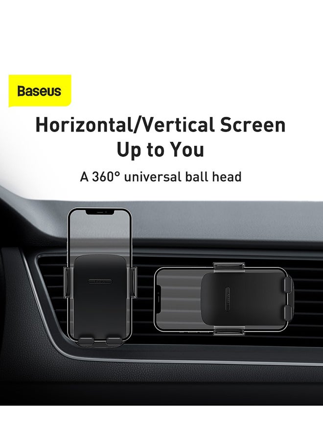 Baseus Car Phone Holder Airvent Phone Holder Car Holder 360 Degrees Rotatable Car Phone Stand Car Mobile Stand Compatible with iPhone 14/ 13 Pro/Pro Max/Mini, Galaxy, Huawei and all 4.7-6.7" Phone Black  - Image 3
