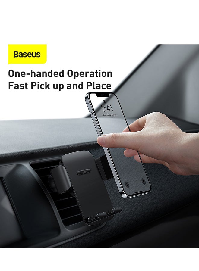 Baseus Car Phone Holder Airvent Phone Holder Car Holder 360 Degrees Rotatable Car Phone Stand Car Mobile Stand Compatible with iPhone 14/ 13 Pro/Pro Max/Mini, Galaxy, Huawei and all 4.7-6.7" Phone Black  - Image 4