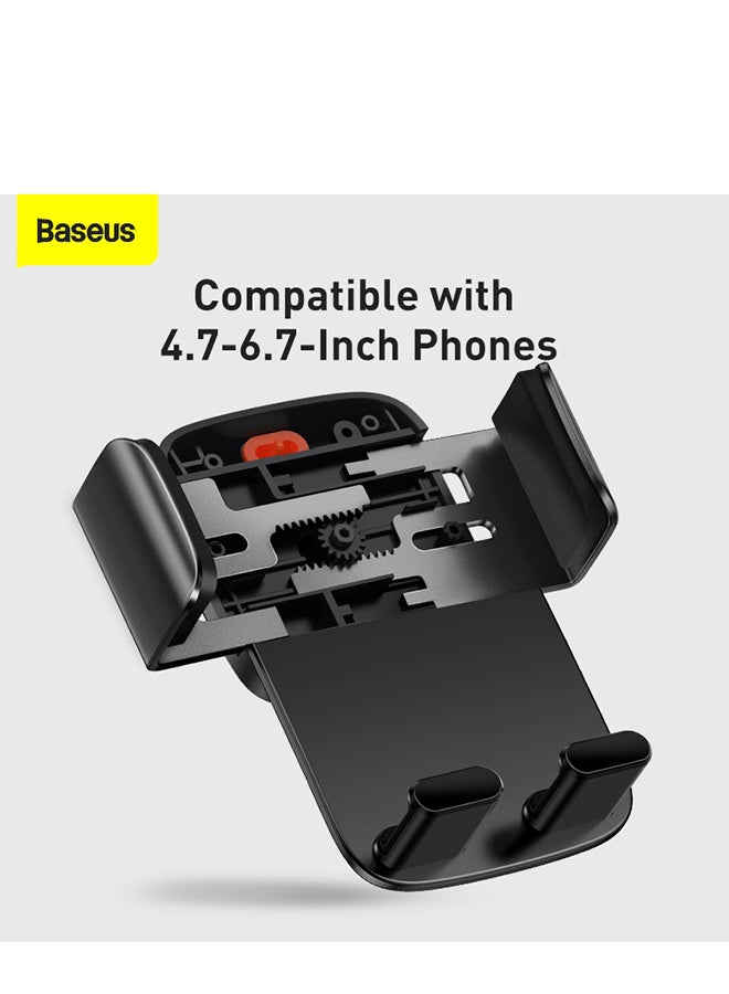 Baseus Car Phone Holder Airvent Phone Holder Car Holder 360 Degrees Rotatable Car Phone Stand Car Mobile Stand Compatible with iPhone 14/ 13 Pro/Pro Max/Mini, Galaxy, Huawei and all 4.7-6.7" Phone Black  - Image 5