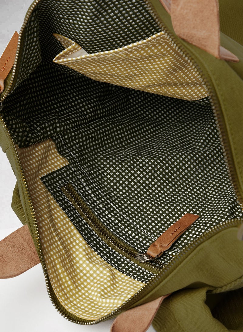 DailyObjects Basic Pilot Backpack Olive Green  - Image 4