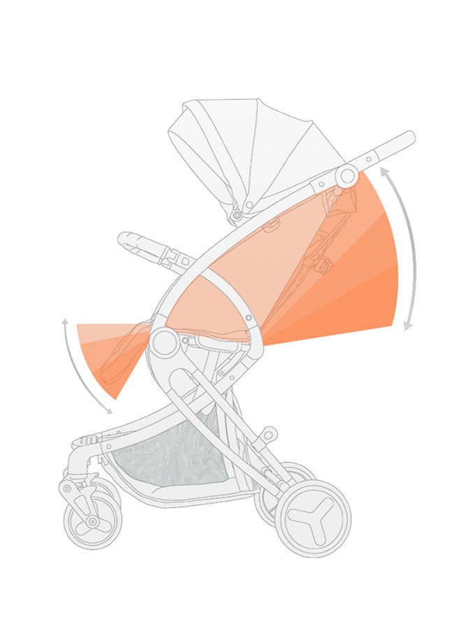 TEKNUM - Featherlite A1 Lightweight Air Travel Baby Stroller With Five Point Safety And Removable Canopy - Light Pink - Image 1