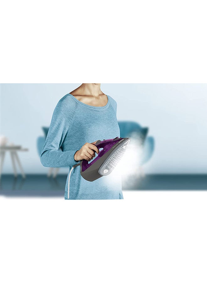 Tefal - Ultraglide Anti-Calc Plus Steam Iron 270 ml 2600 W FV2843M0 Purple - Image 1