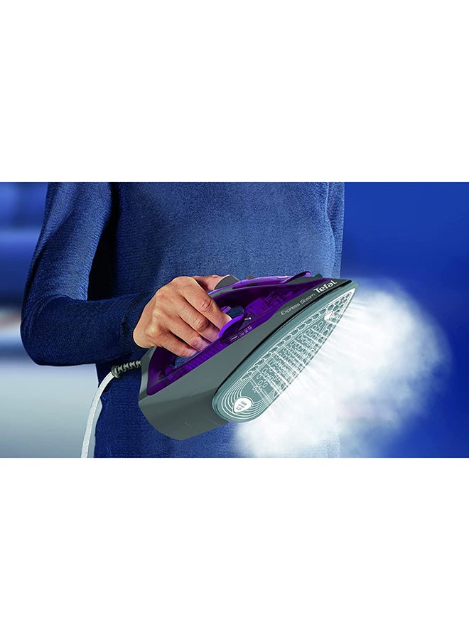 Tefal - Ultraglide Anti-Calc Plus Steam Iron 270 ml 2600 W FV2843M0 Purple - Image 1