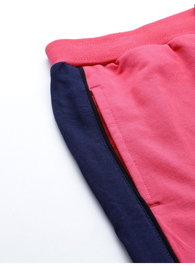 HRX by Hrithik Roshan - Women's Stylish Colourblock Pattern Joggers Raspberry - Image 1