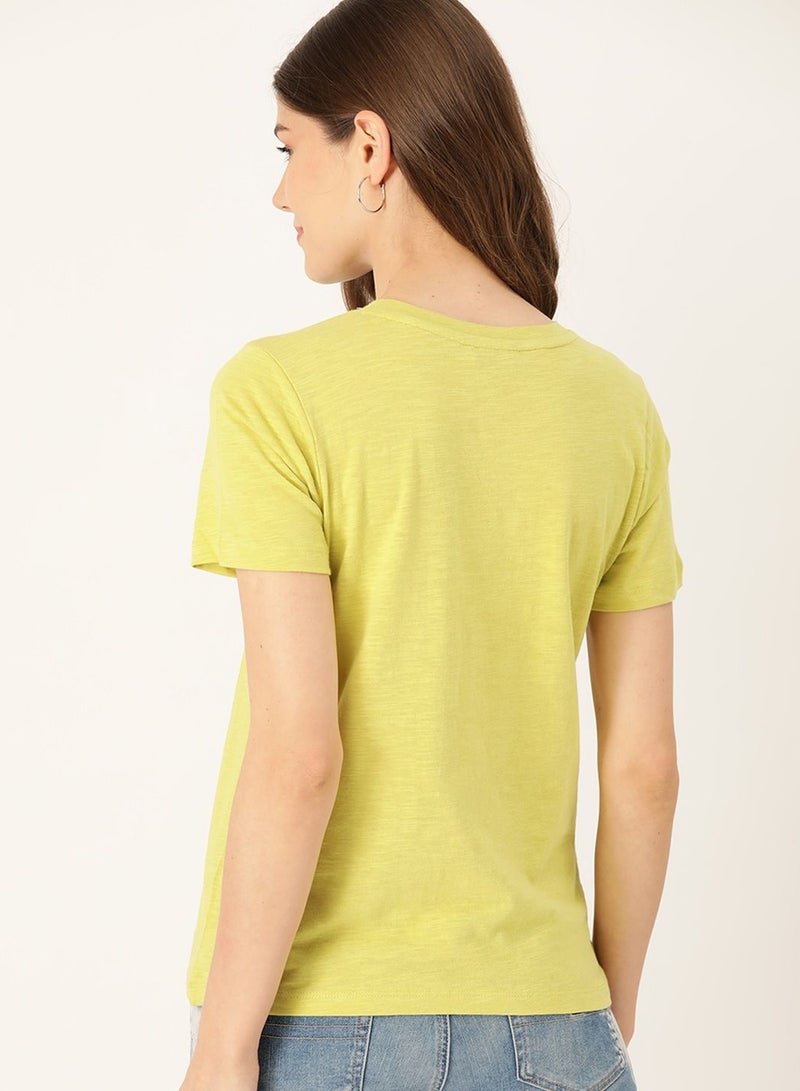 Basic Crew Neck T-Shirt Lime - v1655473644/N47552783V_2