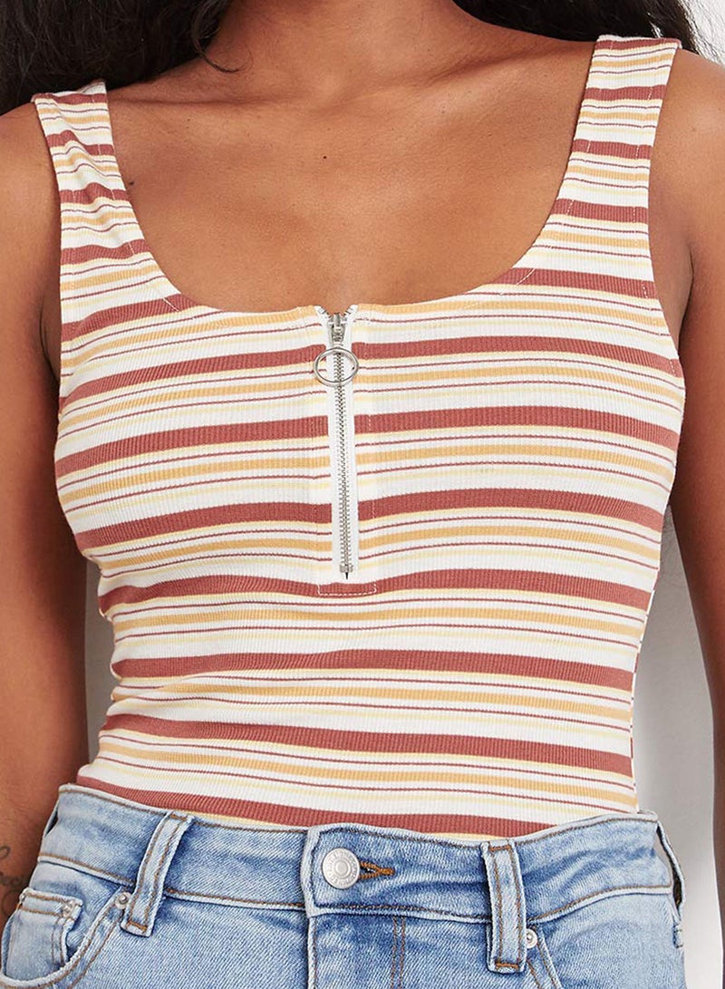Ardene - Vertical Stripes Rib Knit Vest Multicolour - Image 1