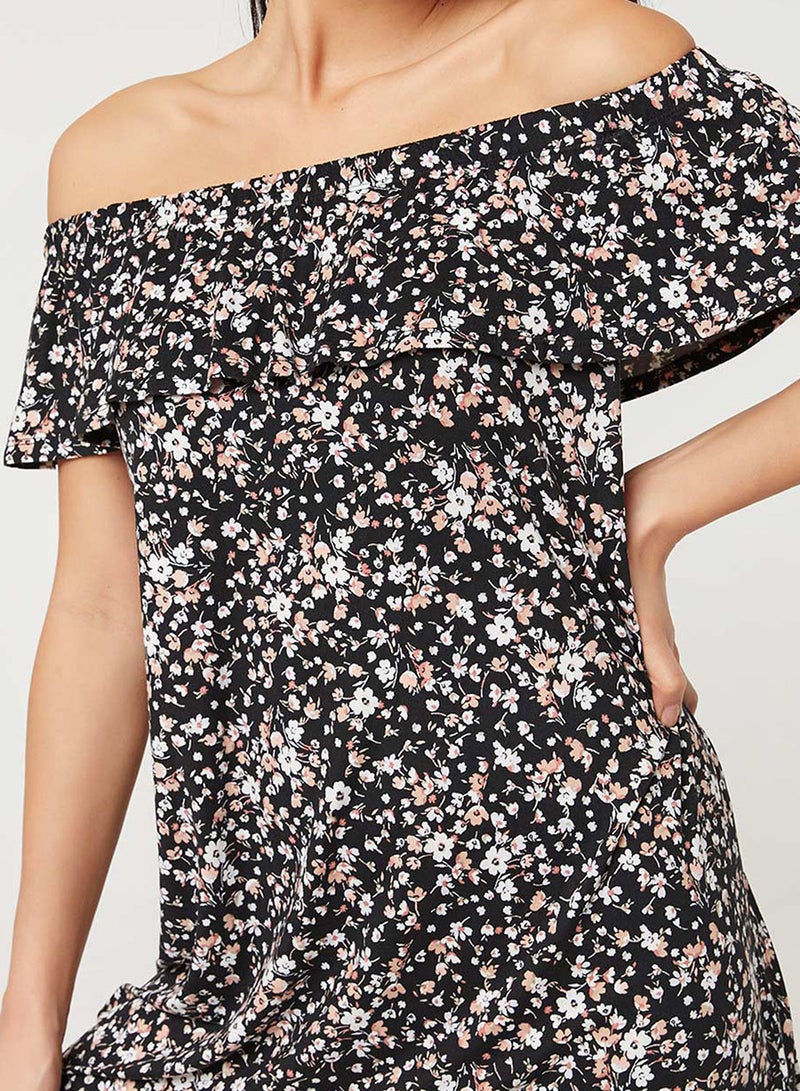 Ardene Off Shoulder Printed Dress Multicolour  - Image 3
