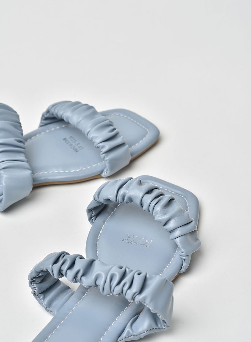 Jove - Stylish Elegant Flat Sandals Blue - Image 1