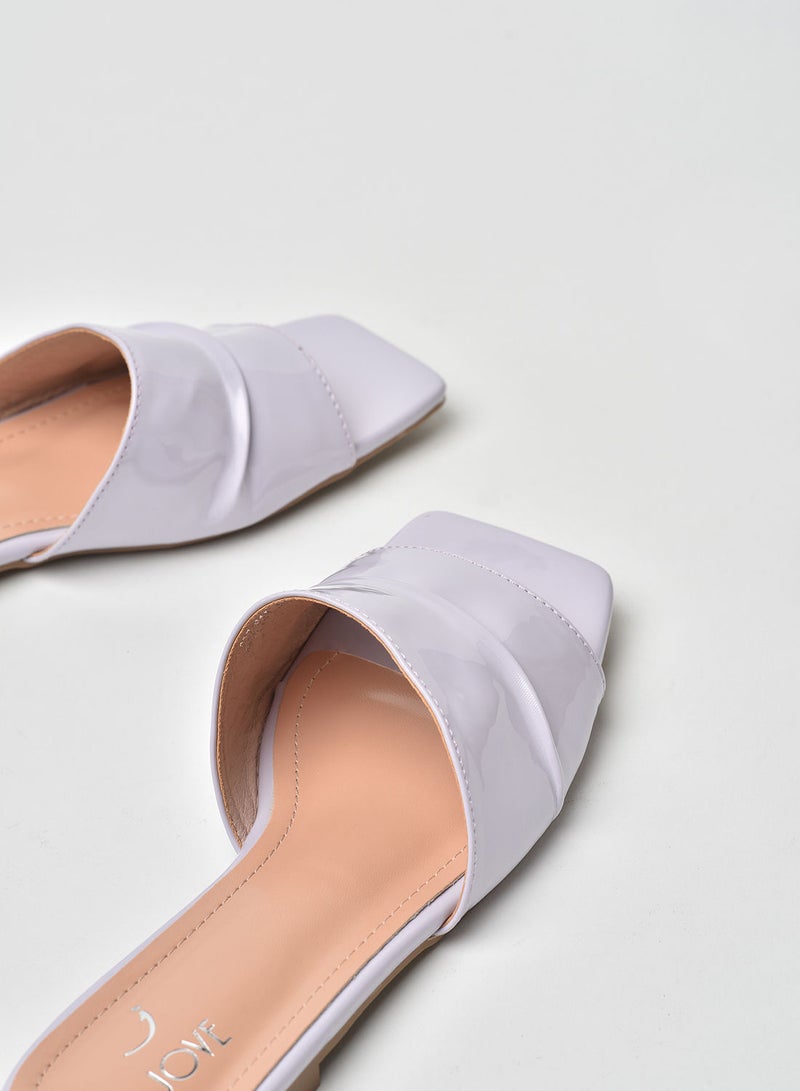 Jove - Stylish Elegant Flat Sandals Purple - Image 1