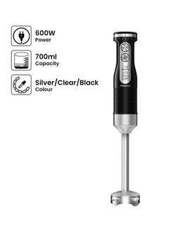 TORNADO Hand Blender Chopper, Whisk THB-600C Black  - Image 1
