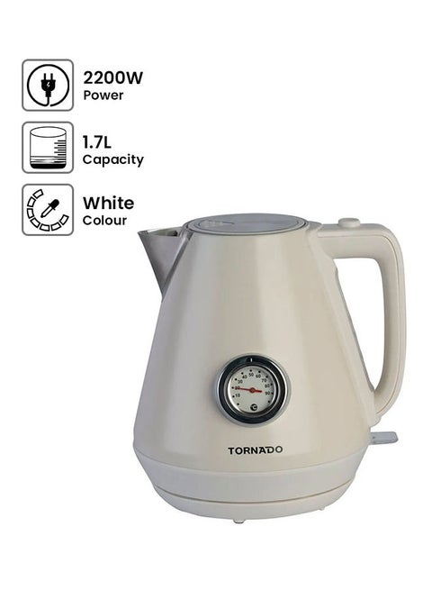 Stainless Steel Kettle 1.7 L 2200 W TKP-2217-TC White